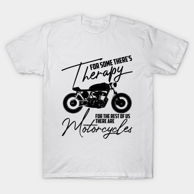 Funny Motorcycle Rider Therapy - Vintage Biker Gift T-Shirt by artbooming